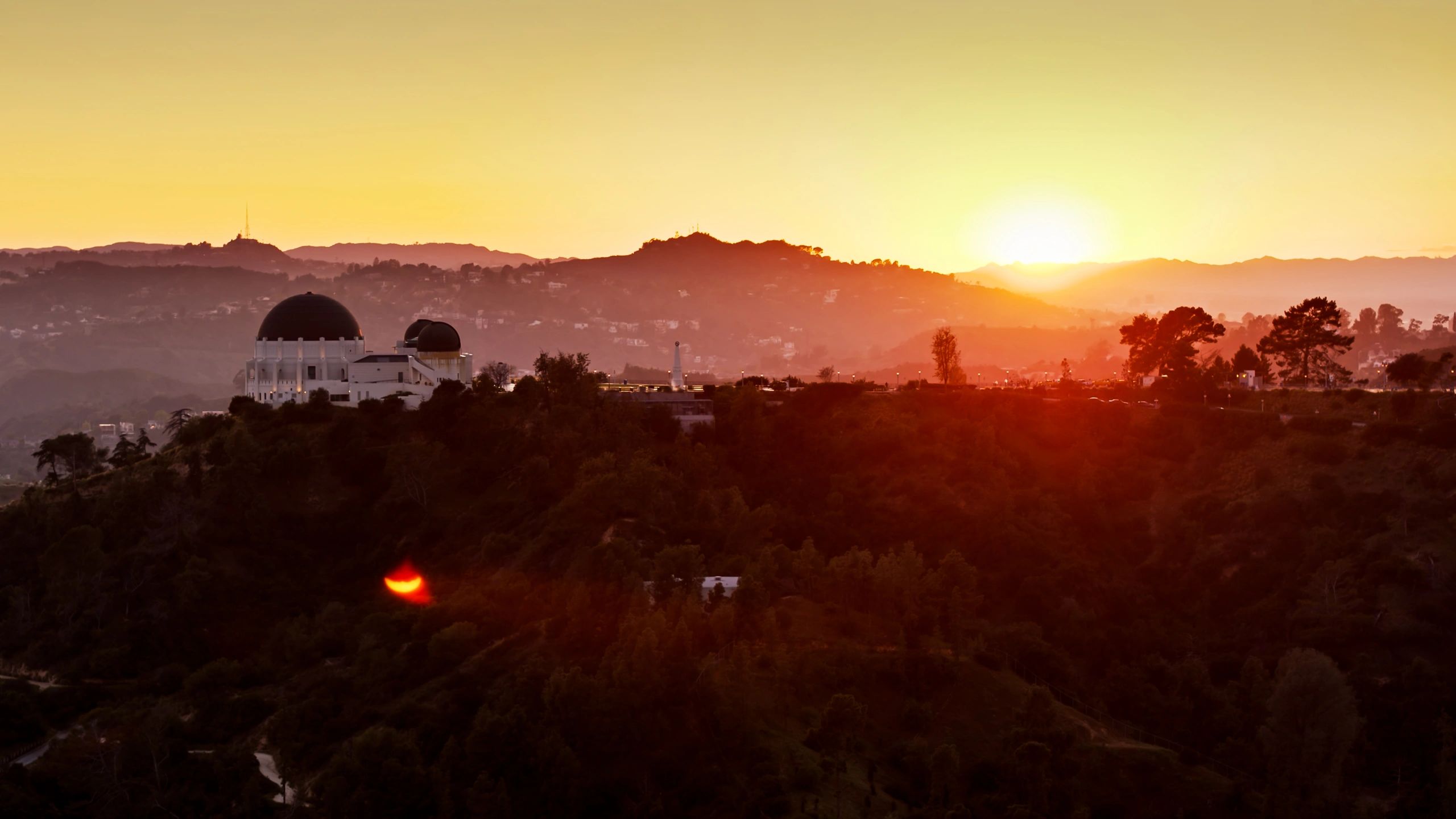 Los Angeles city view at sunset