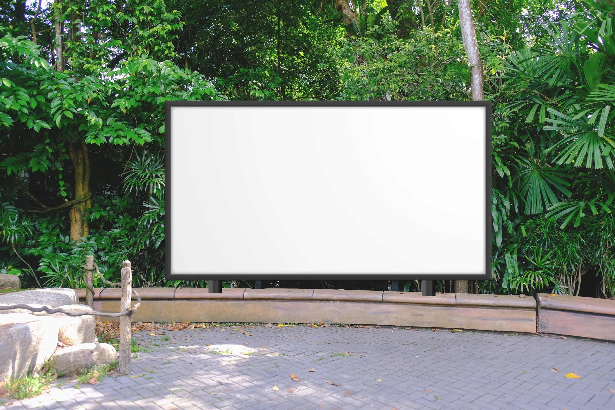 Blank outdoor signboard for advertising