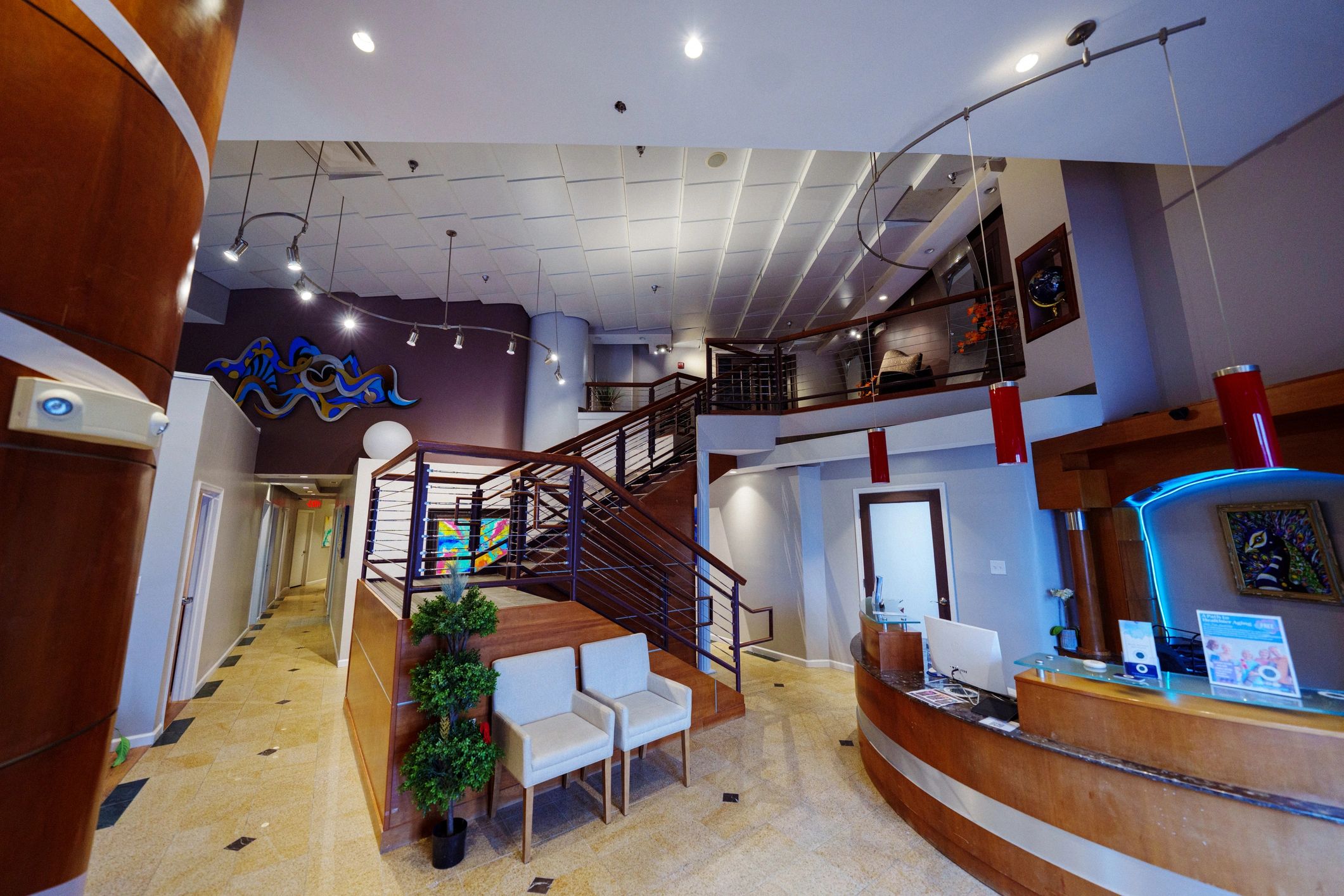 Modern retail reception area